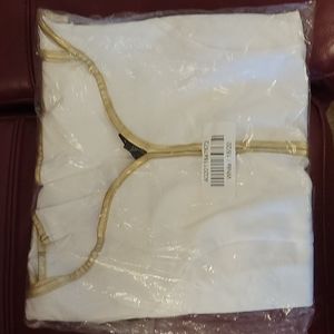 New White Gold trim summer pant set